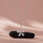925 Sterling Silver Flower Pendant Necklace American Diamond CZ Womens Chain Gift