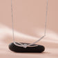 Elegant 925 Silver Bow Diamond Chain Necklace