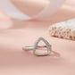 925 Sterling Silver Geometric Triangle Ring for Women American Diamond CZ Band Gift