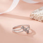 925 Sterling Silver Women Ring American Diamond Cubic Zirconia Statement Band Jewelry