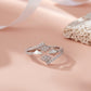 925 Sterling Silver American Diamond Ring for Women Elegant Geometric Band