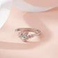 Stunning 925 Sterling Silver Heart Bypass Ring for Women