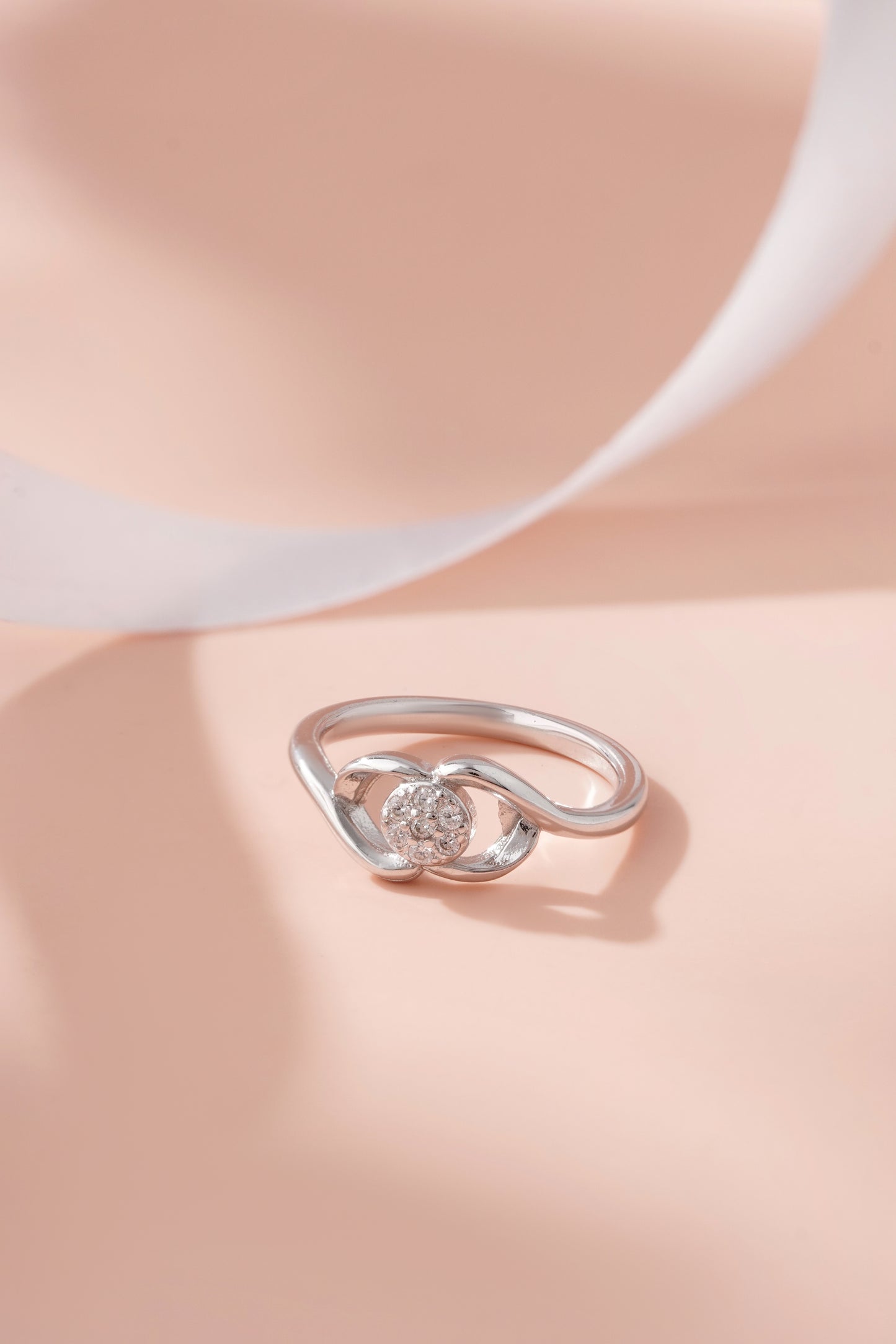 925 Sterling Silver American Diamond Promise Ring for Women