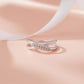 925 Sterling Silver Bypass X Ring Women American Diamond CZ Statement