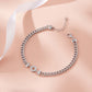 925 Sterling Silver Bracelet for Women American Diamond Curb Link Chain Adjustable
