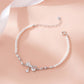 925 Sterling Silver Adjustable Bracelet American Diamond & Pearl Bow Bracelet