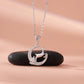 Silver Reindeer Pendant Necklace for Women