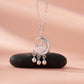 Crescent Moon American Diamond Pendant Necklace in 925 Silver