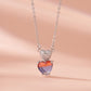 Elegant 925 Sterling Silver Gradient Heart Pendant Necklace for Women