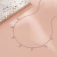 Shimmering American Diamond 925 Silver Dangle Necklace