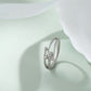 925 Sterling Silver Bypass Ring American Diamond Round CZ Band Women Jewelry