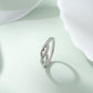 925 Sterling Silver American Diamond Infinity Swirl Ring for Women
