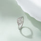 925 Sterling Silver Intertwined Teardrop Ring for Women