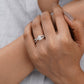 elegant solitaire Moissanite diamond ring