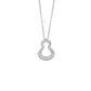 Silver Wulu Gourd Pendant Chain / Baguette American Diamonds