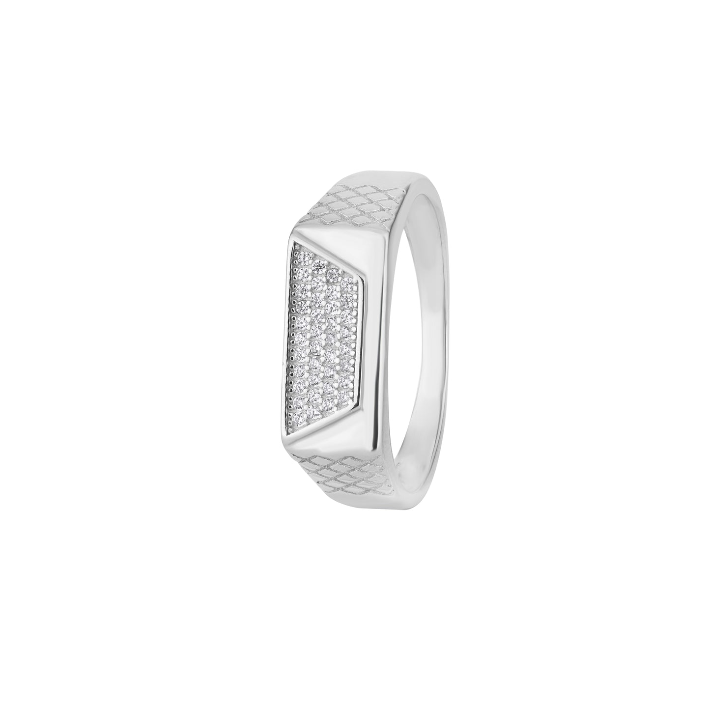 925 Sterling Silver Men’s Geometric Signet Ring
