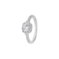 925 Sterling Silver Halo Moissanite Diamond Women Engagement Ring Brilliant Cut Round
