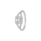 925 Sterling Silver Princess Cut American Diamond Ring Women Wedding Band Size 5-27