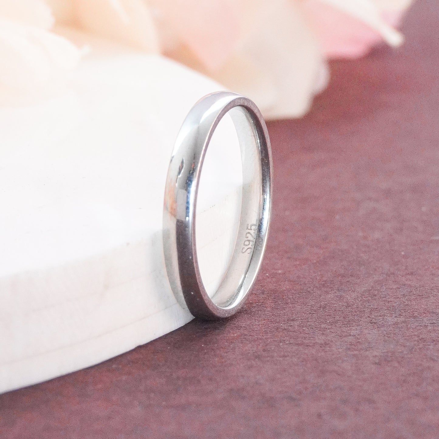Classic Plain 925 Sterling Silver Band Ring