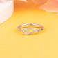 925 Sterling Silver Moissanite Diamond Infinity Ring