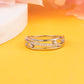 925 Sterling Silver Moissanite Diamond Multi Layer Ring