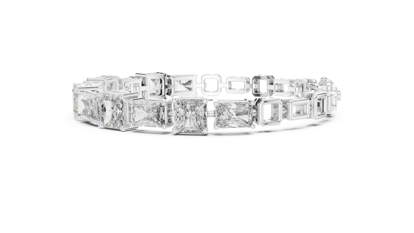 Tennis Bracelet-Square-Cut Stones