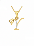 Y Initial Alphabet Diamond Pendant - Diamond Jewellery