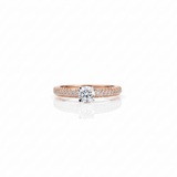 elegant solitaire Moissanite diamond ring