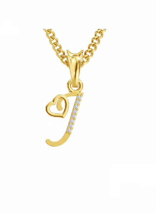 J Initial Alphabet Diamond Pendant - Diamond Jewellery