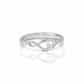925 Sterling Silver Moissanite Diamond Infinity Ring