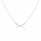 92.5 Sterling Silver Chain Necklace with Moissanite Diamond / Lab grown diamond - Minimalist Design