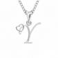 Y Initial Alphabet Diamond Pendant - Diamond Jewellery