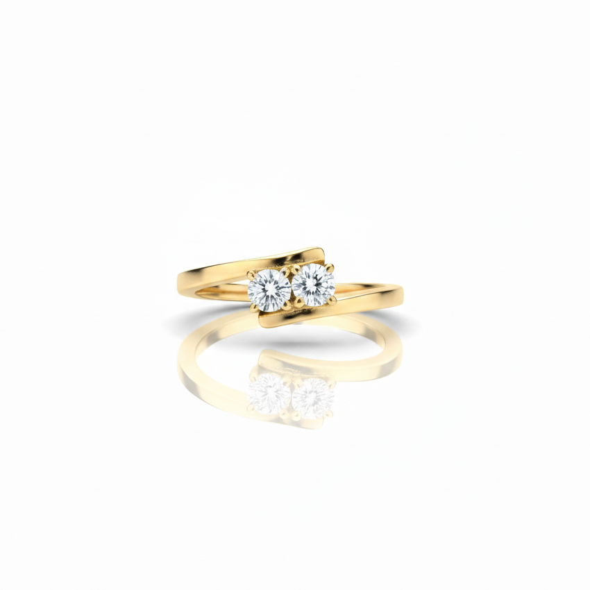 Moissanite Bypass Ring