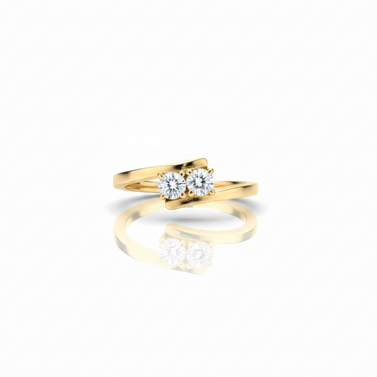 Moissanite Bypass Ring