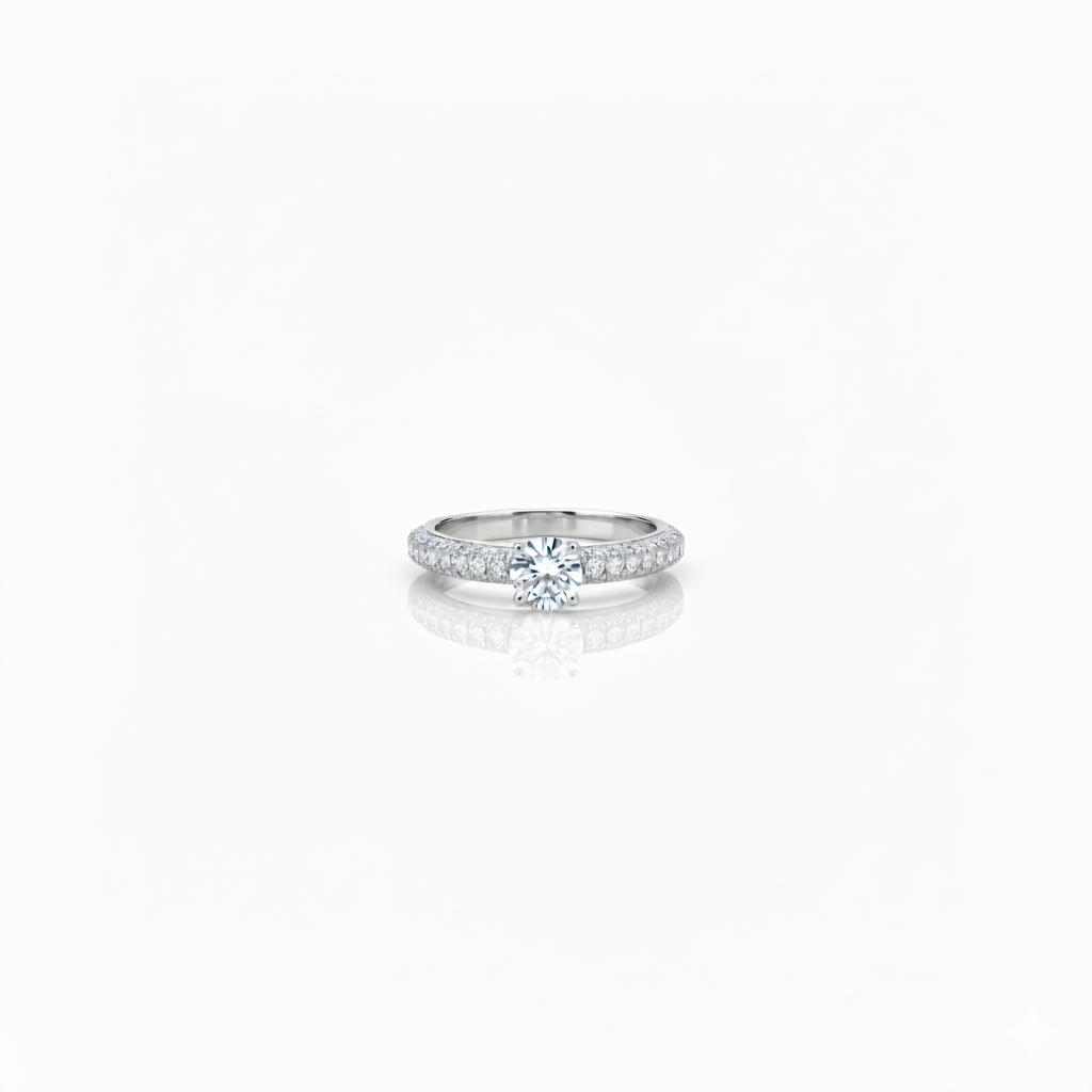 Moissanite Diamond Solitaire Ring