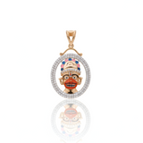 Traditional Gold-Toned Hanumanji Pendant with American Diamond