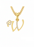 W Initial Alphabet Diamond Pendant - Diamond Jewellery