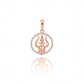 Gold Trishul Men Pendant with American Diamonds – Spiritual Elegance