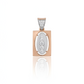 Elegant Rectangular Men Pendant with American Diamonds