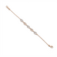 Delicate Rose Gold Chain Bracelet with American Diamonds – Dainty & Elegant Design