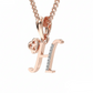 H Initial Alphabet Diamond Pendant - Diamond Jewellery