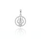 Gold Trishul Men Pendant with American Diamonds – Spiritual Elegance