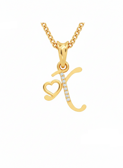 X Initial Alphabet Diamond Pendant - Diamond Jewellery