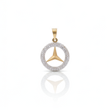 Luxury-Inspired Mercedes symbol men  Pendant with American Diamonds