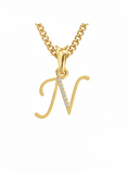N Initial Alphabet Diamond Pendant - Diamond Jewellery