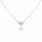 925 Sterling Silver Chain Necklace - Pixel Heart Moissanite / Lab grown  Diamond Pendant