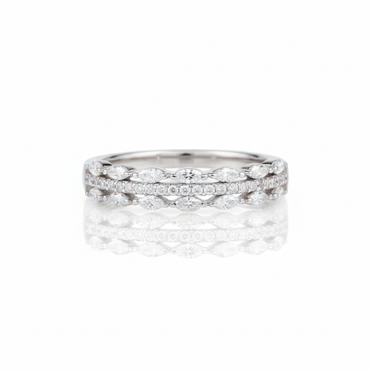 Eternity Band Ring 925 Sterling Silver Wedding Stack Ring