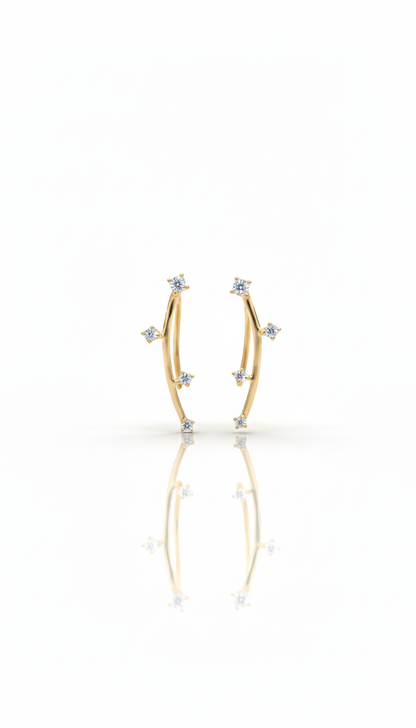 Floral Branch Earrings - Minimal Luxury