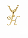H Initial Alphabet Diamond Pendant - Diamond Jewellery