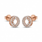 Elegant Circular Earrings with Lab-Grown Diamonds
